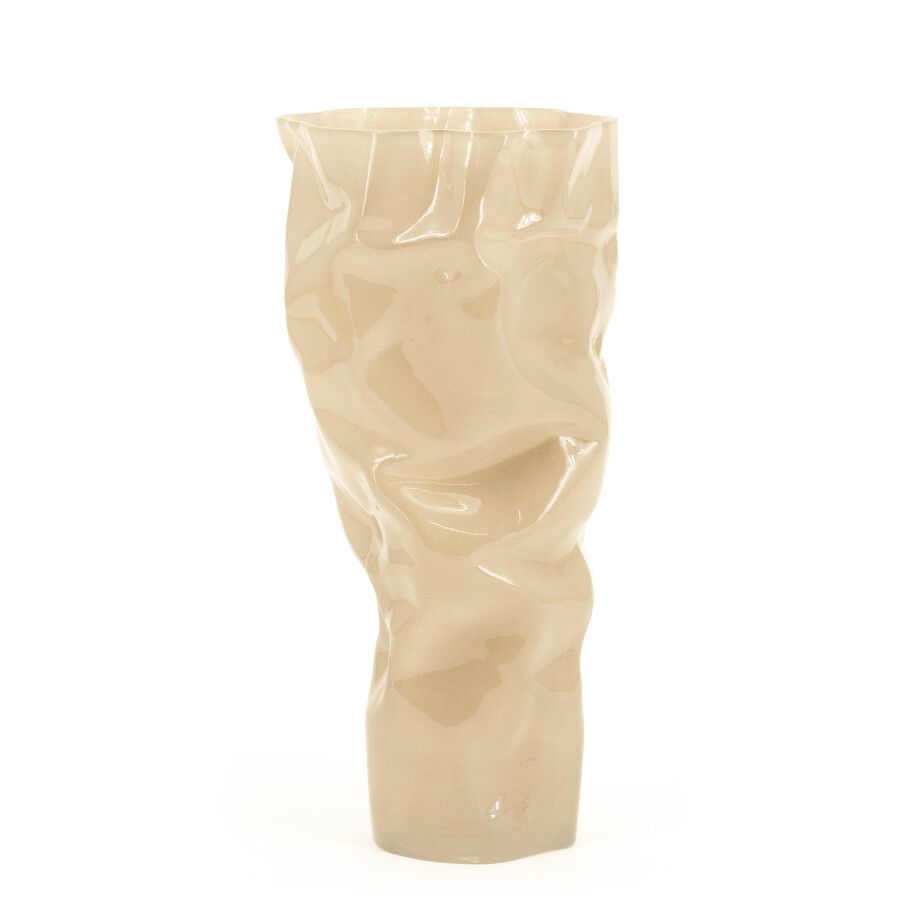 By-Boo Vaas 'Rias' 39cm hoog, kleur Taupe By-Boo Vaas 'Rias' 39cm hoog, kleur Taupe afbeelding 1