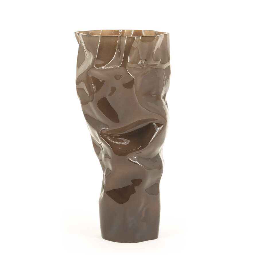 By-Boo Vaas 'Rias' 39cm hoog, kleur Bruin By-Boo Vaas 'Rias' 39cm hoog, kleur Bruin afbeelding 1