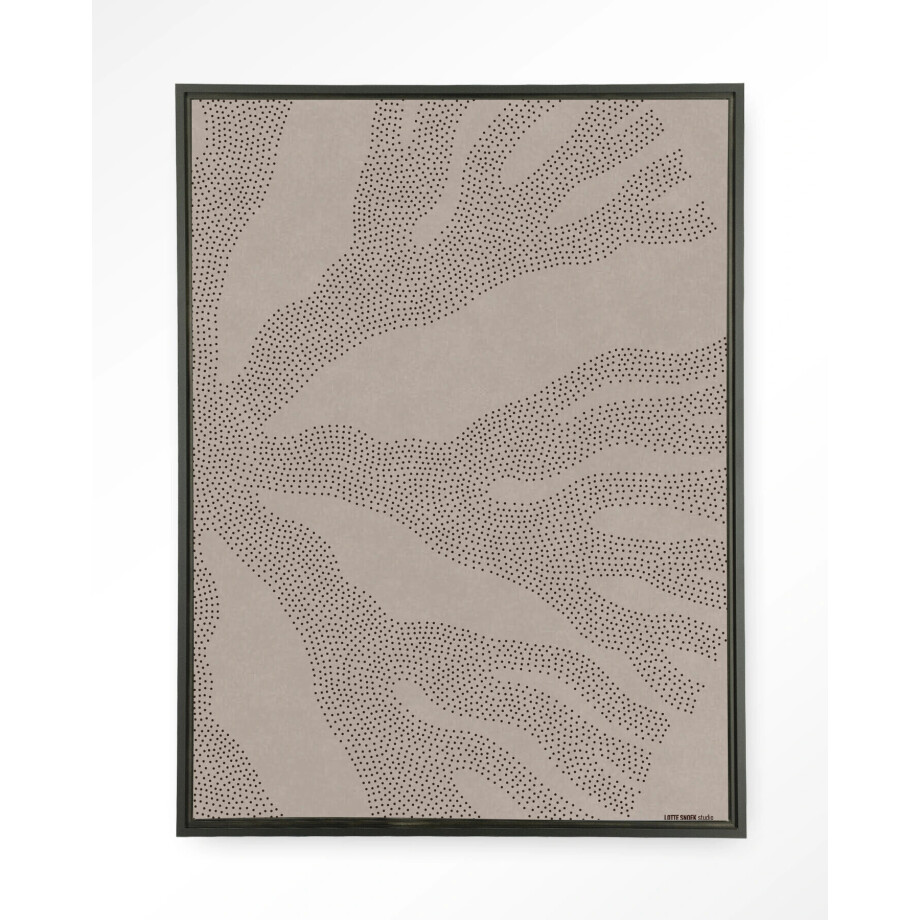 Urban Cotton Wandkleed 'Circle Light' 80 x 110cm in Floating Frame - black afbeelding 