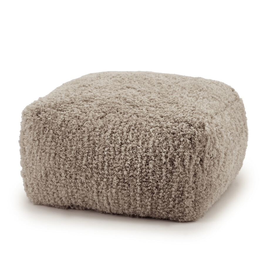 By-Boo Poef 'Fez' 60 x 60cm, kleur Taupe By-Boo Poef 'Fez' 60 x 60cm, kleur Taupe afbeelding 1