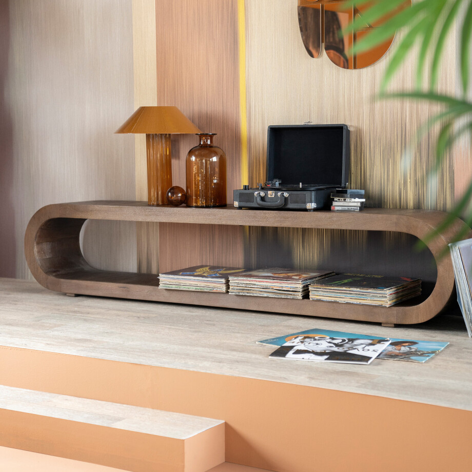 By-Boo TV-meubel 'Elora' Mangohout, 200cm afbeelding 1