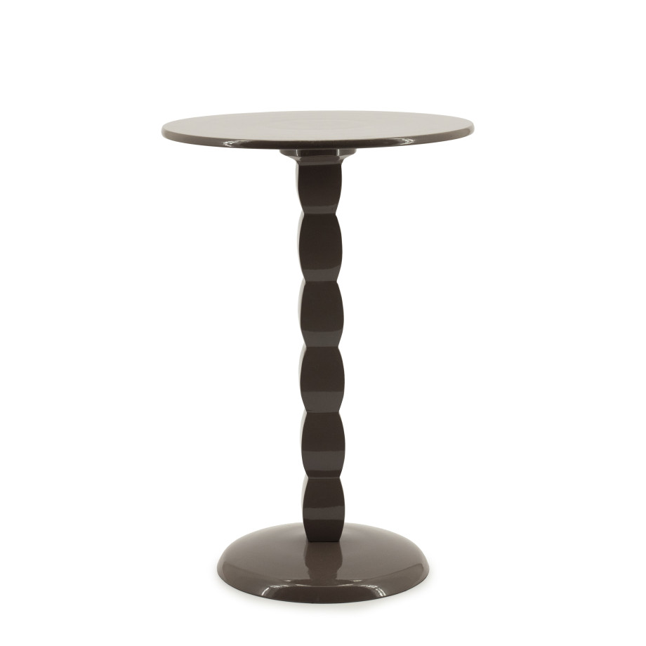 By-Boo Ronde Bijzettafel 'Prinz' 37cm, kleur Donker Taupe afbeelding 1