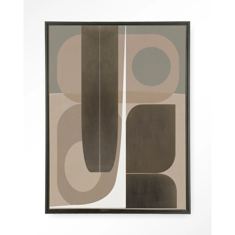 Urban Cotton Wandkleed 'Delicate' 110 x 145cm in Floating Frame - black Urban Cotton Wandkleed 'Delicate' 110 x 145cm in Floating Frame - black afbeelding
