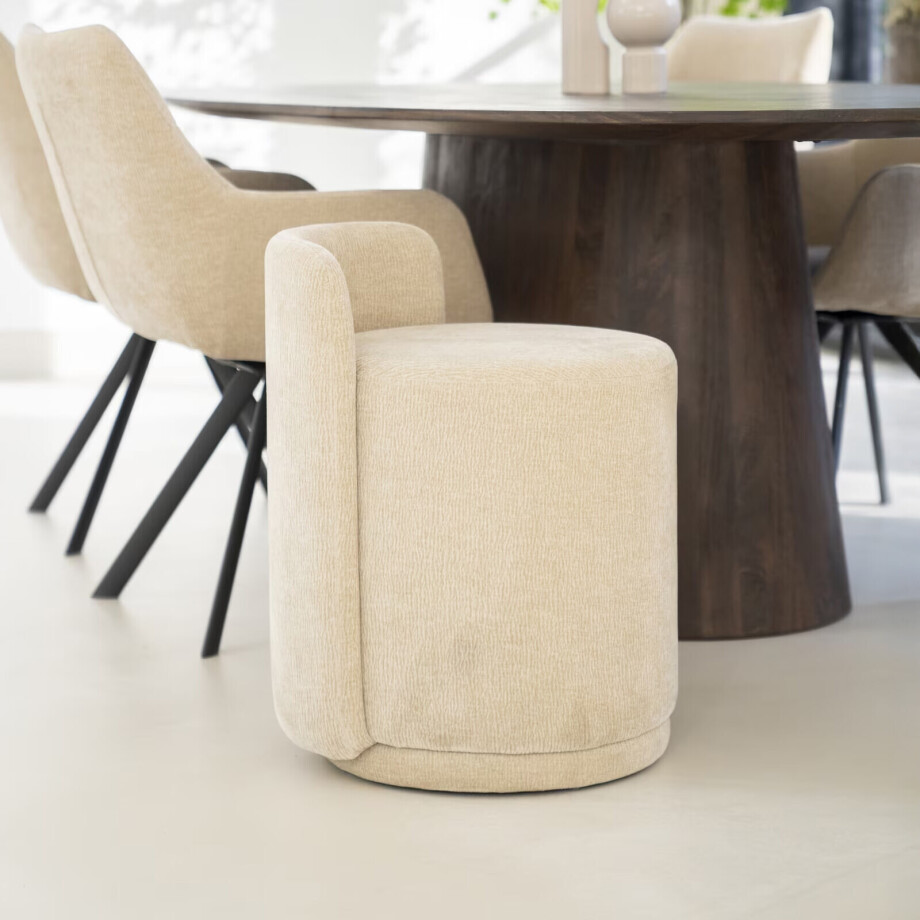 By-Boo Eetkamerstoel 'Marque' kleur Taupe afbeelding 1