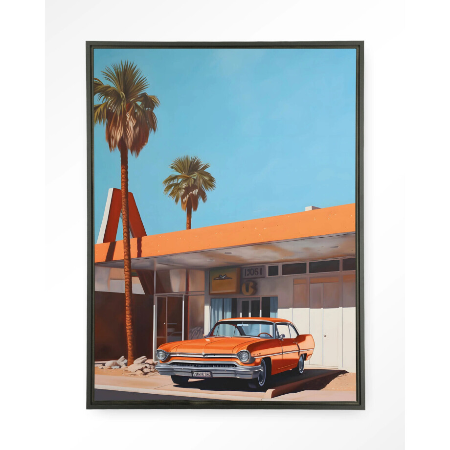 Urban Cotton Wandkleed 'Sonny' 80 x 110cm in Floating Frame - black afbeelding 