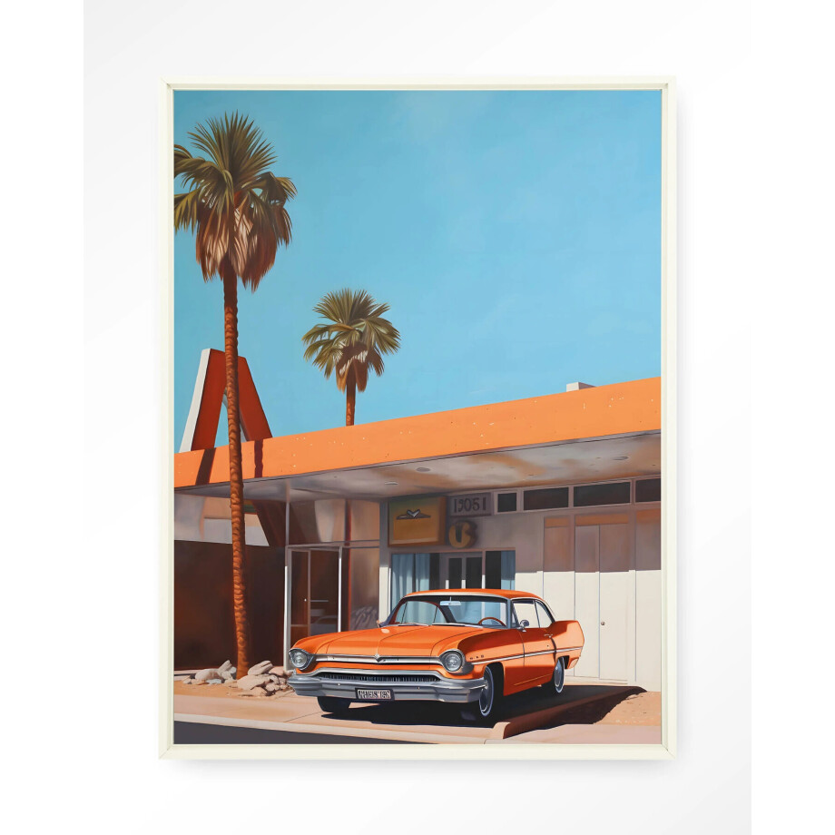 Urban Cotton Wandkleed 'Sonny' 110 x 145cm in Floating Frame - off white afbeelding 
