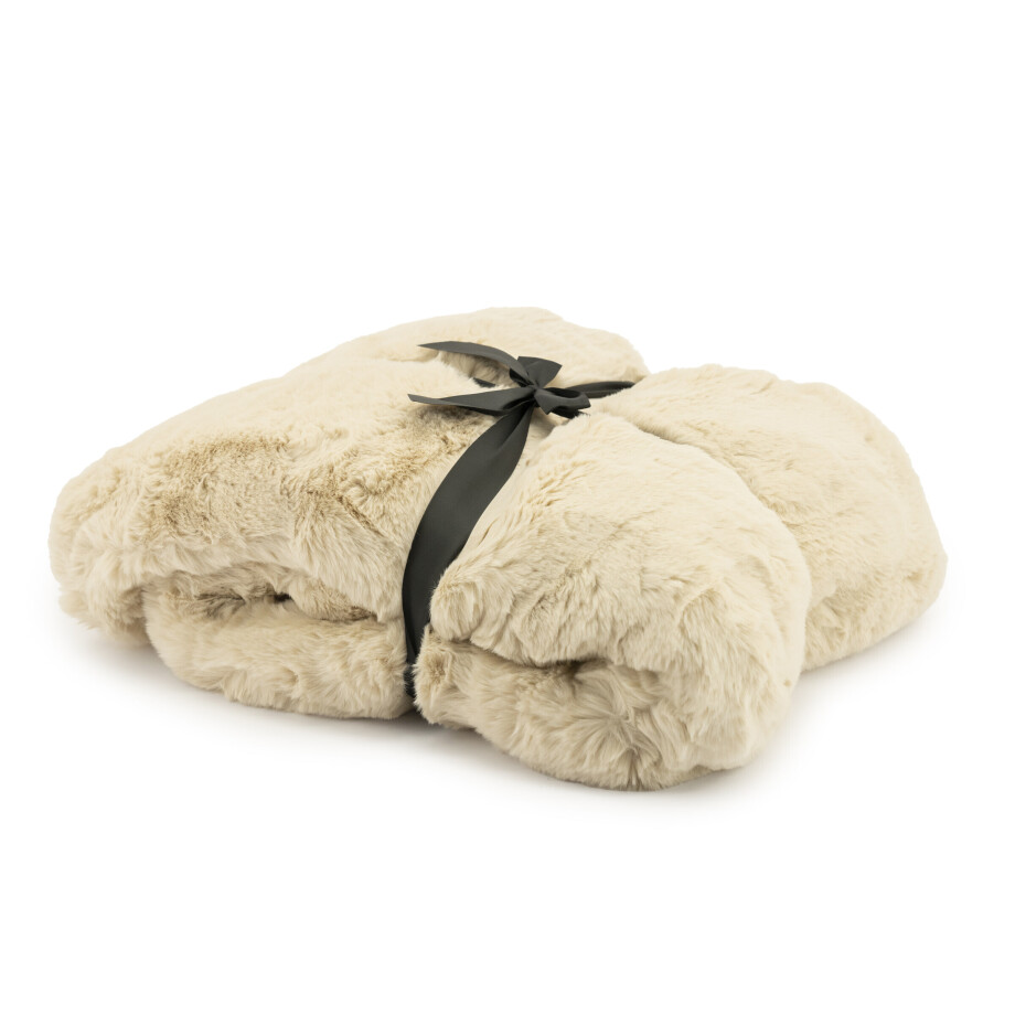 By-Boo Plaid 'Mosa' 170 x 140cm, kleur Beige By-Boo Plaid 'Mosa' 170 x 140cm, kleur Beige afbeelding 1