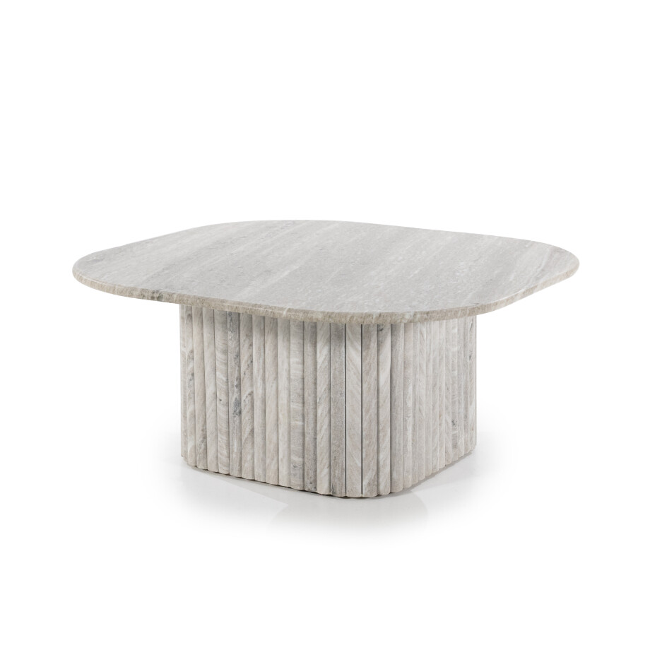 By-Boo Salontafel 'Dorique' Marmer, 80 x 80cm By-Boo Salontafel 'Dorique' Marmer, 80 x 80cm afbeelding 1