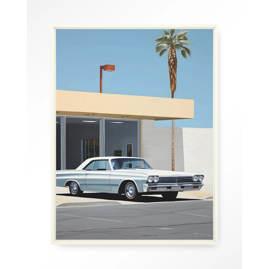 Urban Cotton Wandkleed 'Vice' 110 x 145cm in Floating Frame - off white afbeelding 