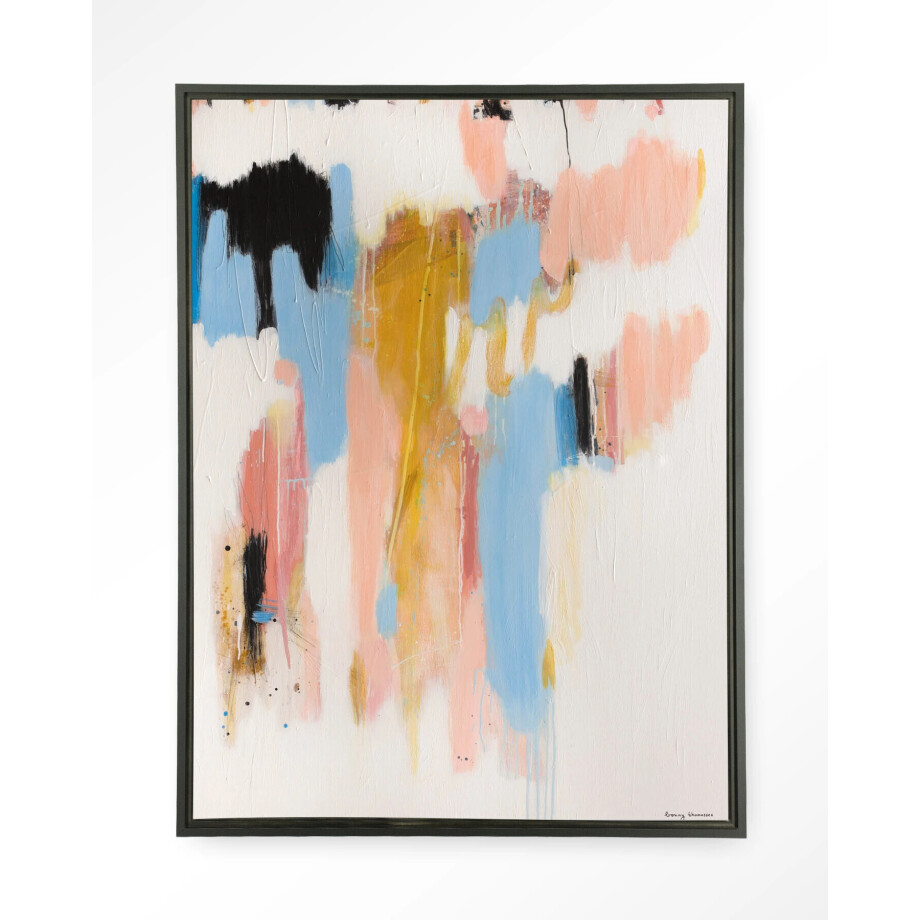 Urban Cotton Wandkleed 'Better Days' 80 x 110cm in Floating Frame - black afbeelding 