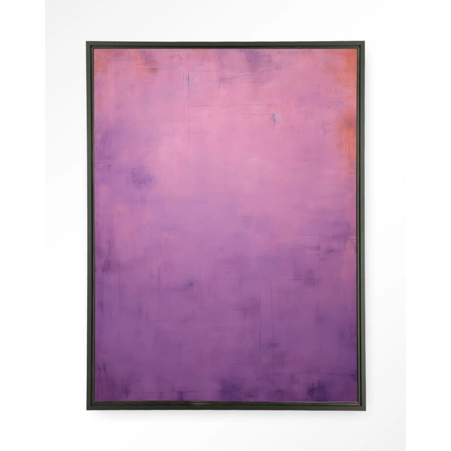 Urban Cotton Wandkleed 'Purple' 145 x 190cm in Floating Frame - black afbeelding 