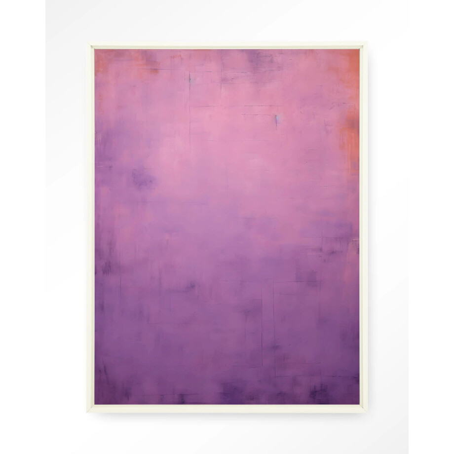 Urban Cotton Wandkleed 'Purple' 80 x 110cm in Floating Frame - off white afbeelding 