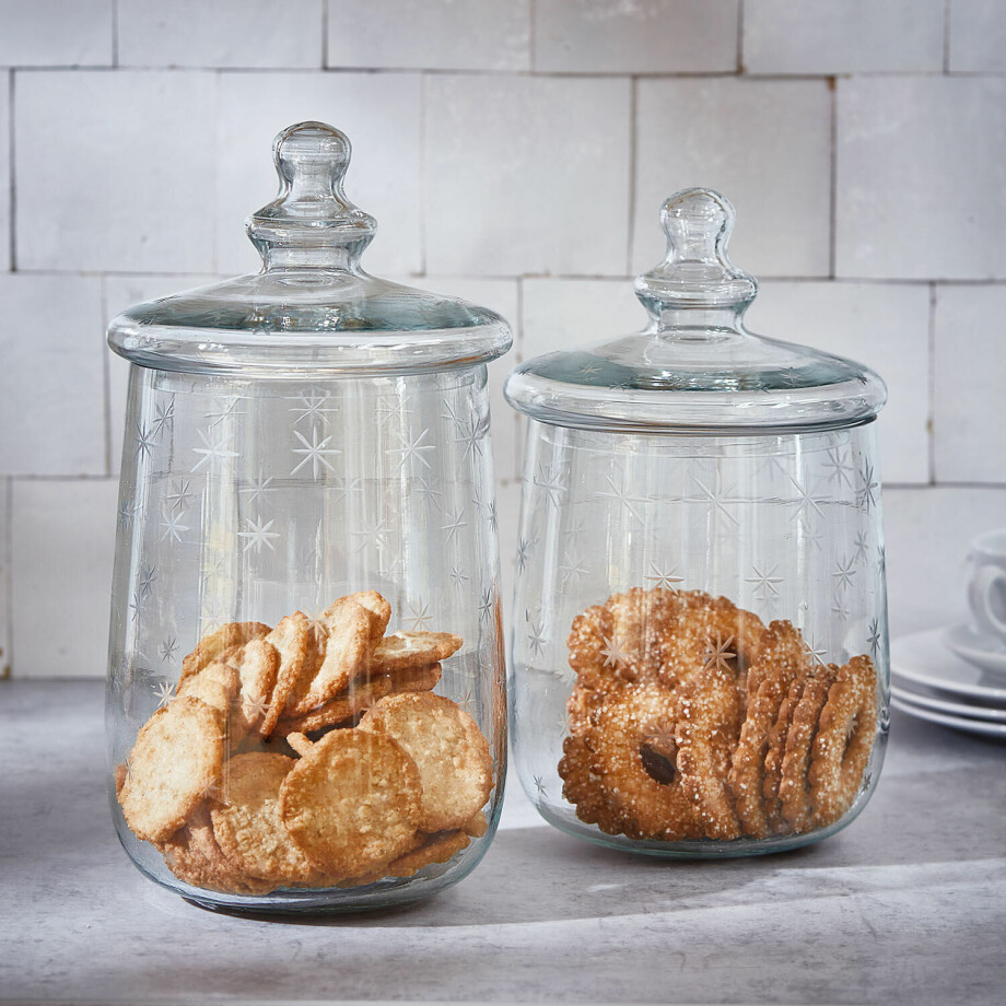 Glazen pot set van 2 Valerico Glazen pot set van 2 Valerico afbeelding