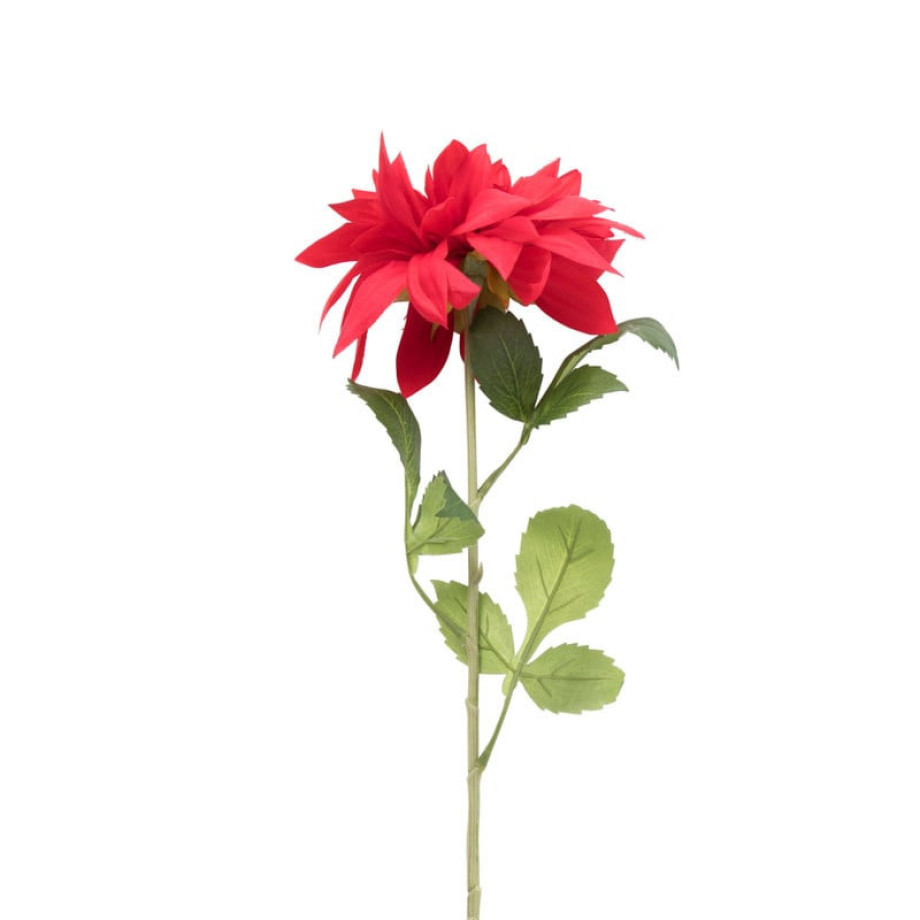 Kunstbloem dahlia - rood - 75 cm afbeelding 