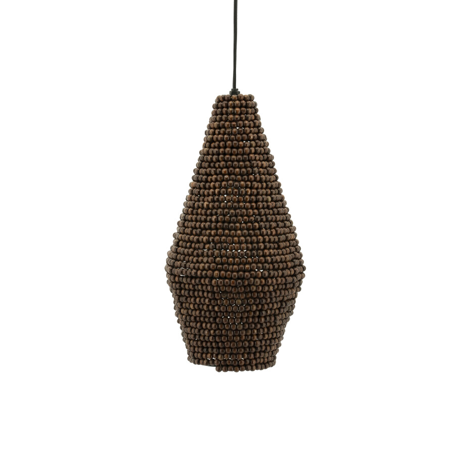By-Boo Hanglamp 'Shanga' Houten kralen, 22cm afbeelding 1