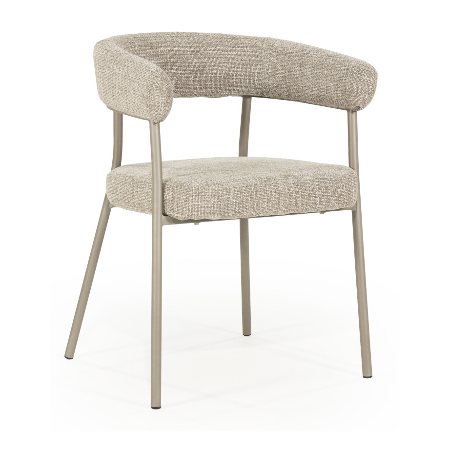 By-Boo Eetkamerstoel 'Yovi' kleur Taupe By-Boo Eetkamerstoel 'Yovi' kleur Taupe afbeelding 1