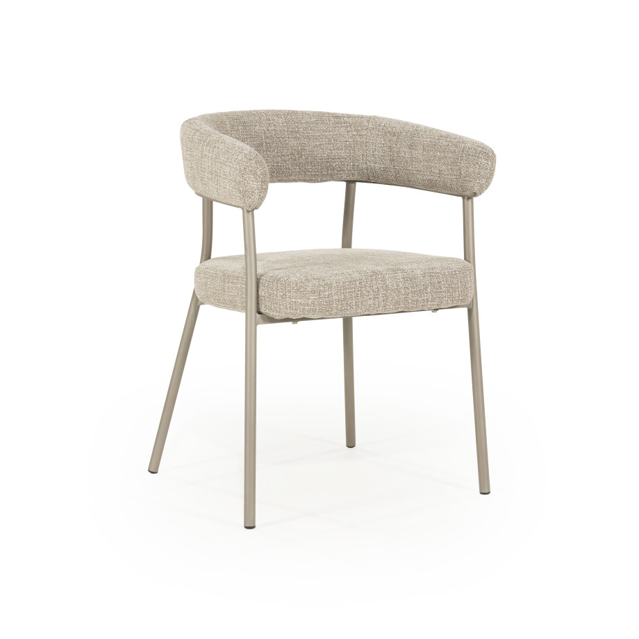 By-Boo Eetkamerstoel 'Yovi' kleur Taupe afbeelding 1