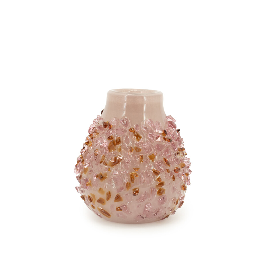 By-Boo Vaas 'Quartz' Glas, 28cm hoog afbeelding 1