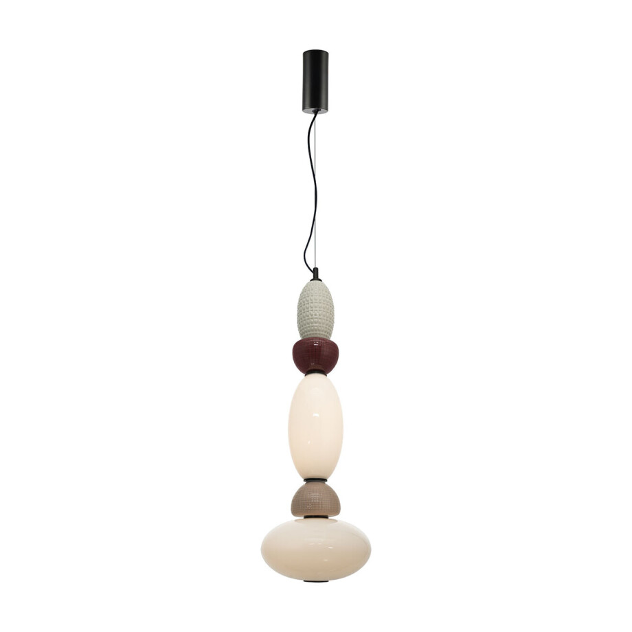 By-Boo Hanglamp 'Garca' Verticaal, Keramiek en glas afbeelding 1