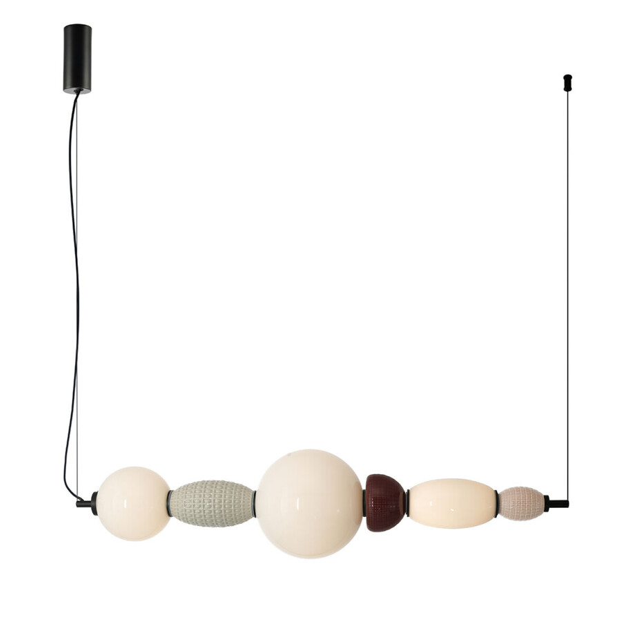 By-Boo Hanglamp 'Garca' Horizontaal, Keramiek en glas afbeelding 1