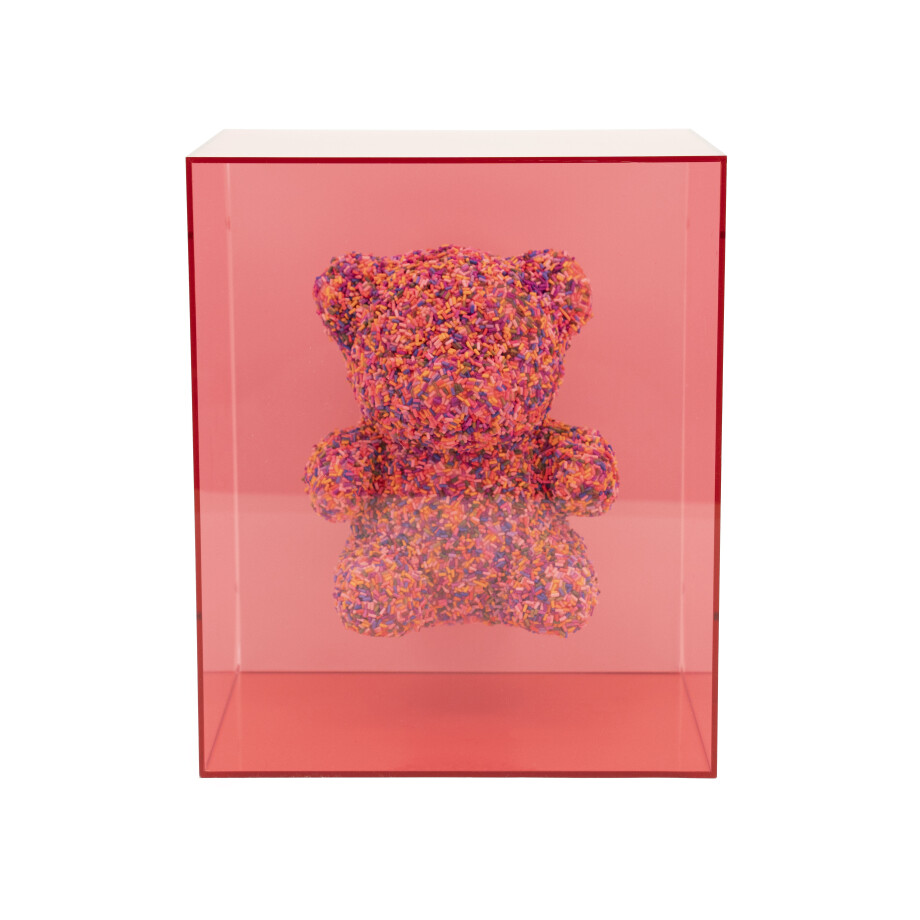 By-Boo Wanddecoratie 'Beary' 25 x 20cm, kleur Roze afbeelding 1