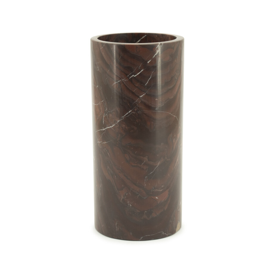 By-Boo Vaas 'Rosso' Marmer, 33cm hoog By-Boo Vaas 'Rosso' Marmer, 33cm hoog afbeelding 1