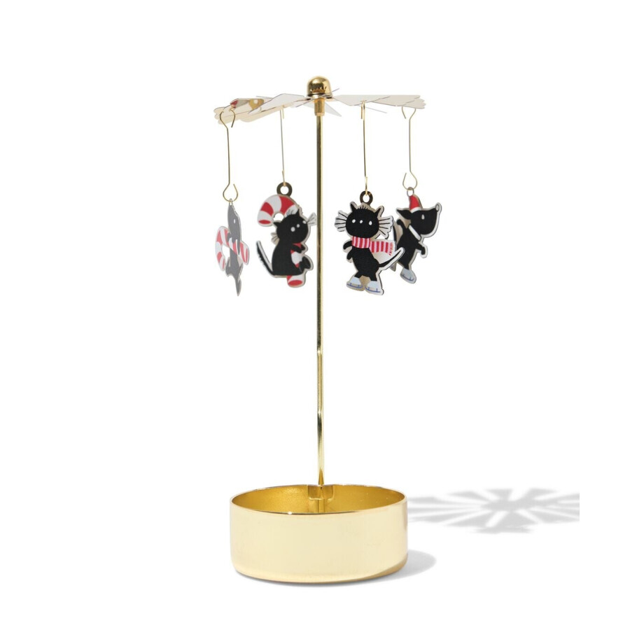 HEMA HEMA Takkie En Siepie Theelichthouder Carrousel ⌀6.5x14cm Gietijzer HEMA HEMA Takkie En Siepie Theelichthouder Carrousel ⌀6.5x14cm Gietijzer afbeelding