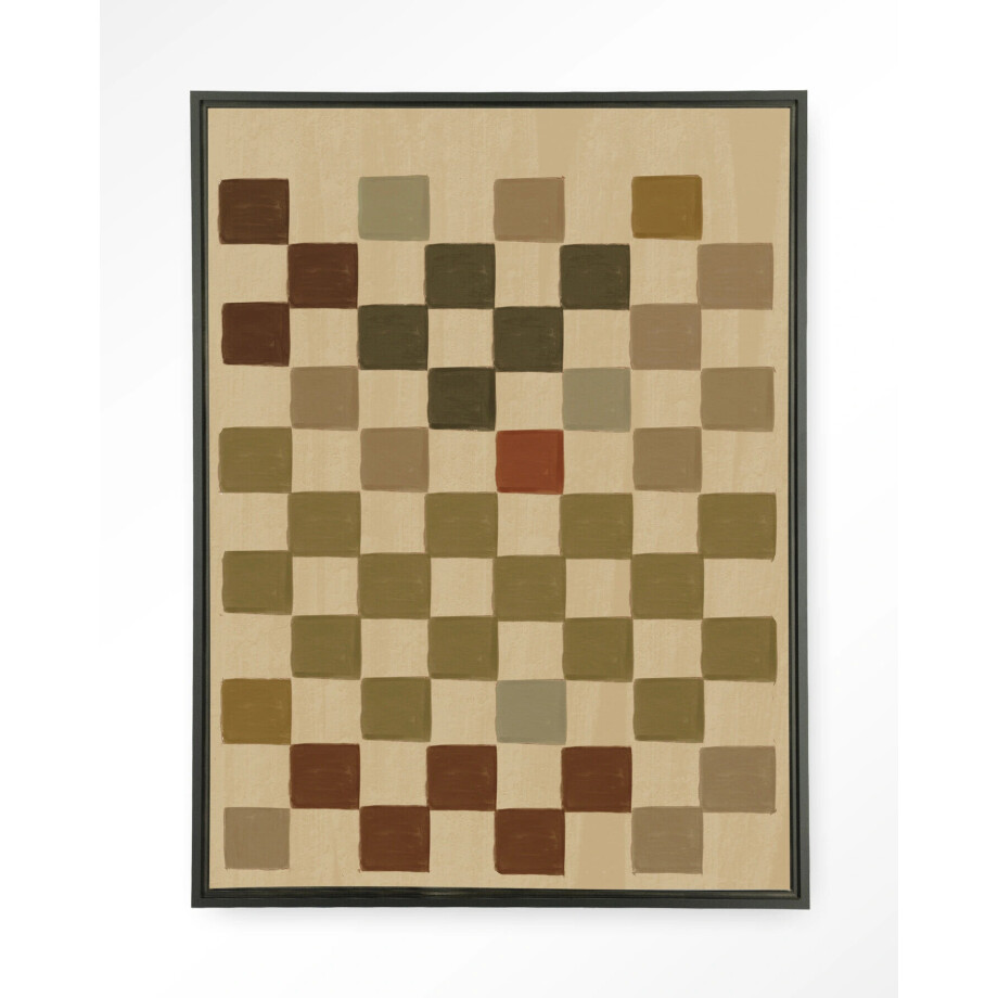 Urban Cotton Wandkleed 'Cuba' 80 x 110cm in Floating Frame - black afbeelding 
