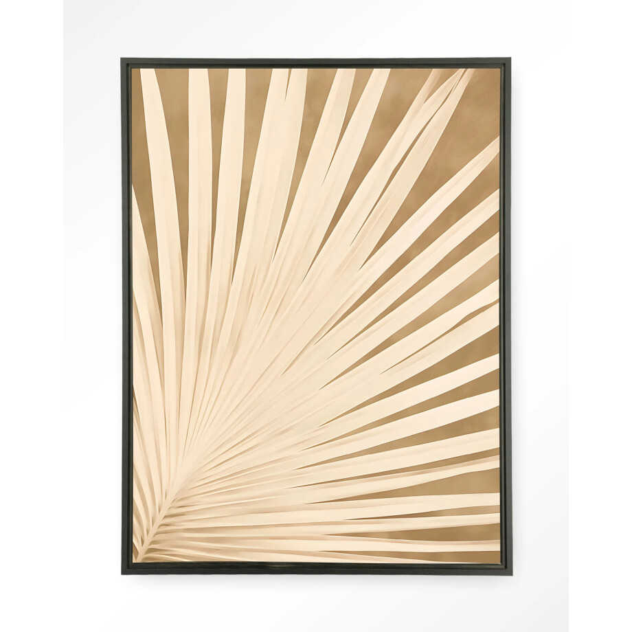 Urban Cotton Wandkleed 'Beleaf' 80 x 110cm in Floating Frame - black afbeelding 