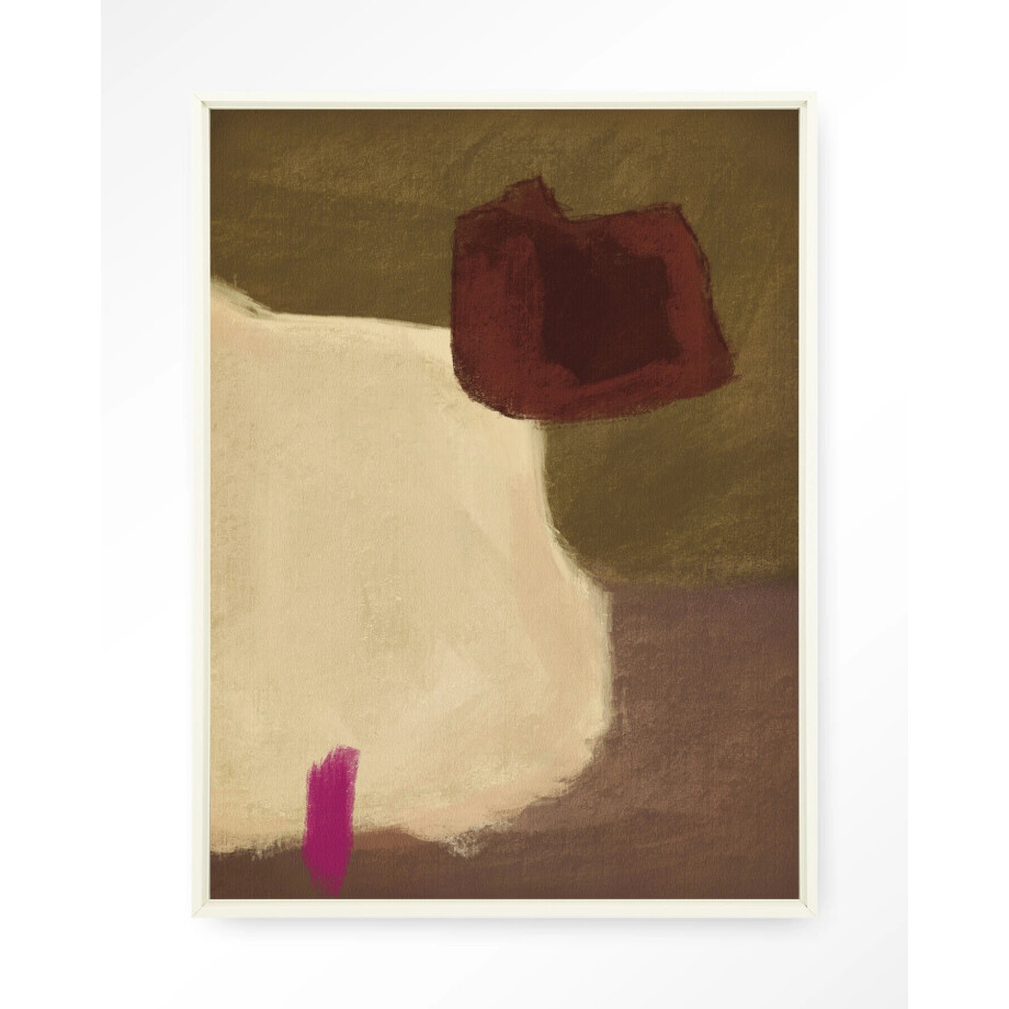 Urban Cotton Wandkleed 'Navia' 80 x 110cm in Floating Frame - off white afbeelding 