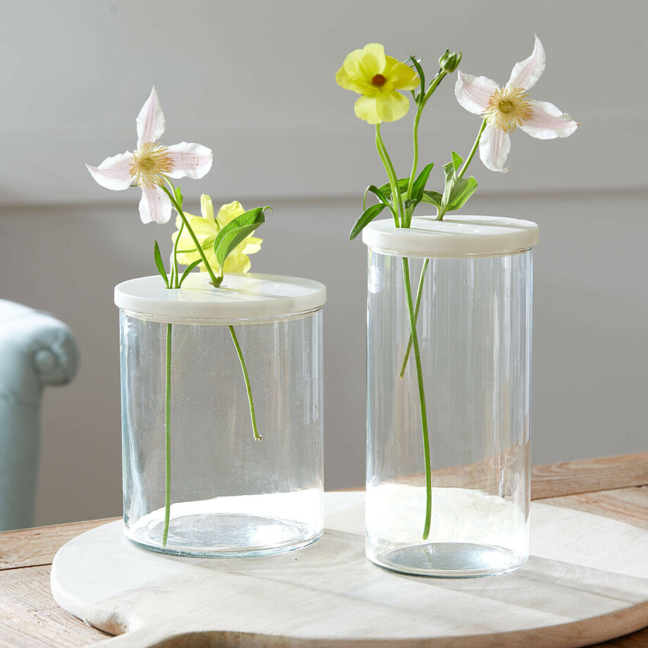 Glazen pot set van 2 Rosanella Glazen pot set van 2 Rosanella afbeelding