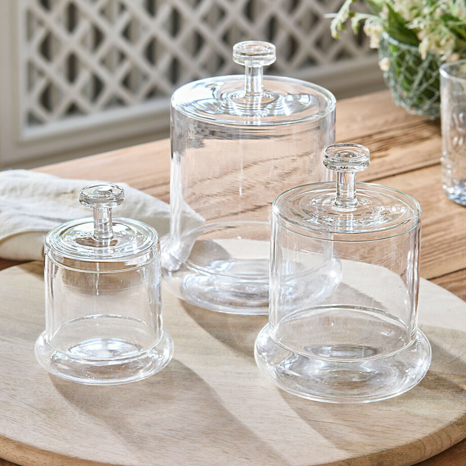 Glazen pot set van 3 Oirlan Glazen pot set van 3 Oirlan afbeelding