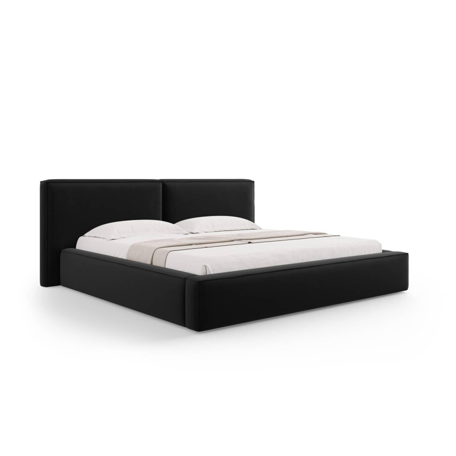 Bedframe Jodie met opbergruimte velvet 200 x 200 cm | Micadoni afbeelding 1