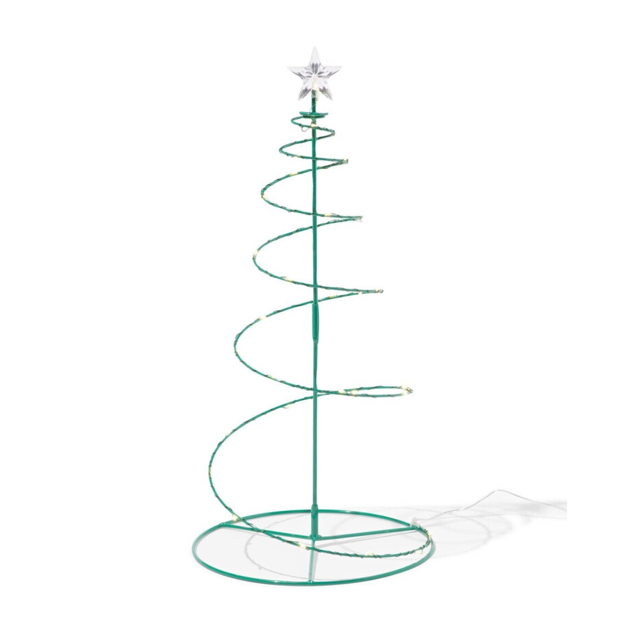 HEMA HEMA Kerstboom ⌀20x40cm Spiraal Met 30 Led Lampjes afbeelding 