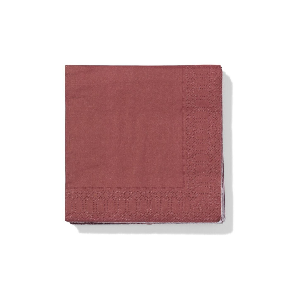 HEMA HEMA Servetten 24x24cm Papier Rood - 20 Stuks HEMA HEMA Servetten 24x24cm Papier Rood - 20 Stuks afbeelding