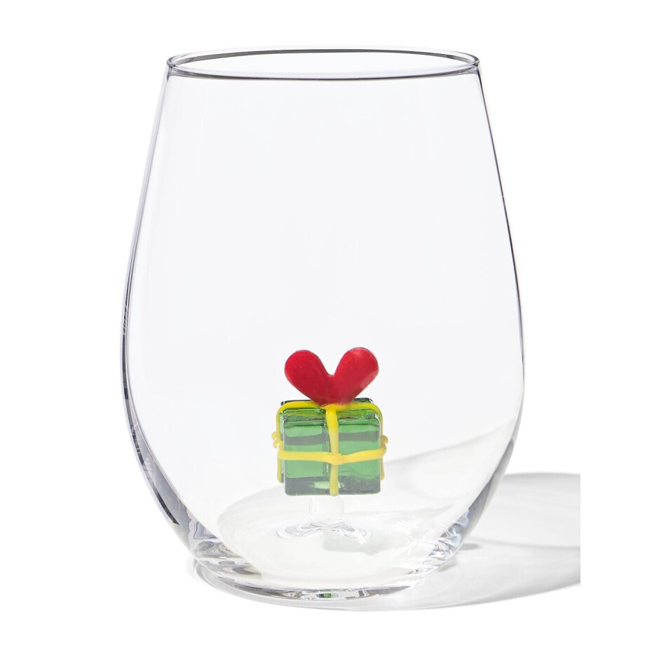 HEMA HEMA Waterglas 550ml Met Figuur Cadeau (rood) afbeelding 1