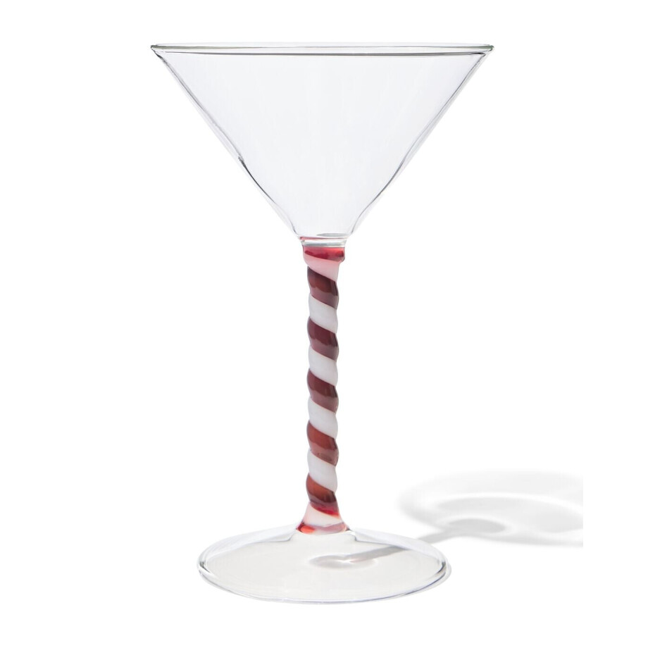 HEMA HEMA Cocktailglas 150ml Zuurstok (rood) afbeelding 1