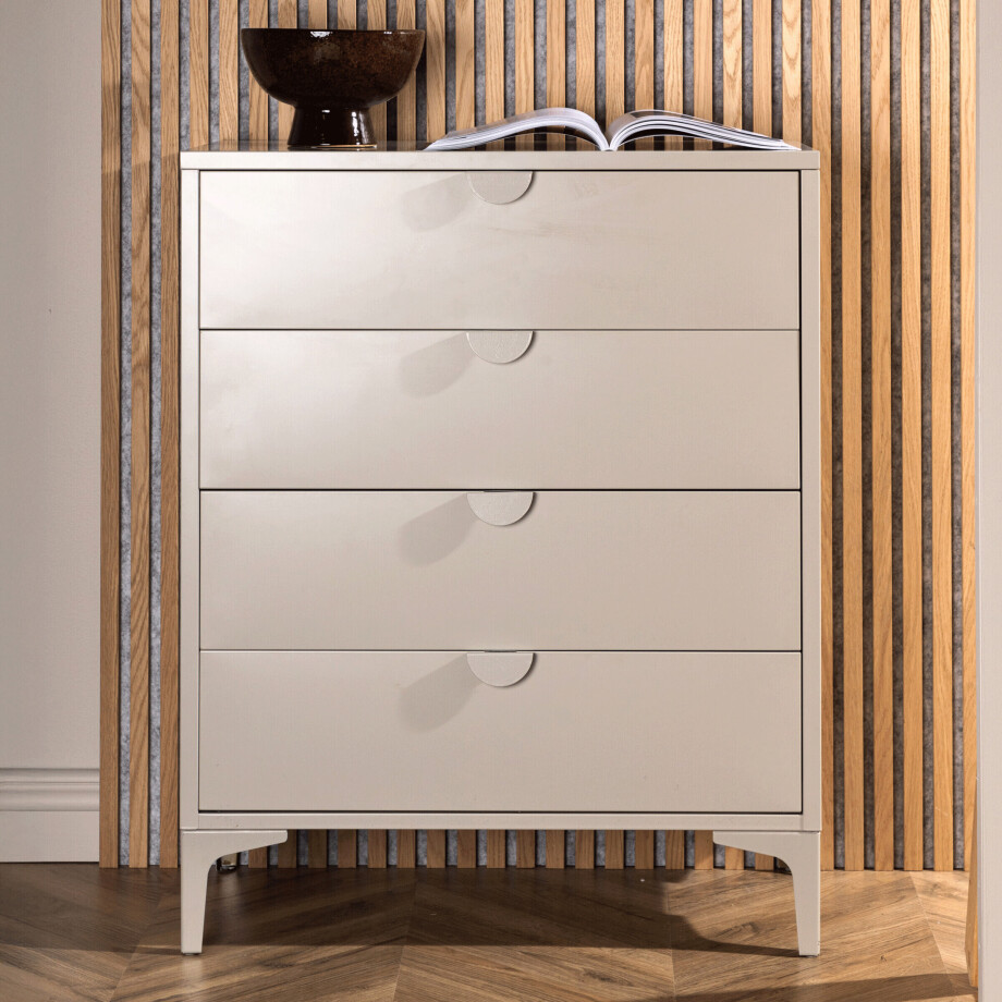 Nohr Ladekast 'Danyella' Met 4 laden, kleur Beige Nohr Ladekast 'Danyella' Met 4 laden, kleur Beige afbeelding 1