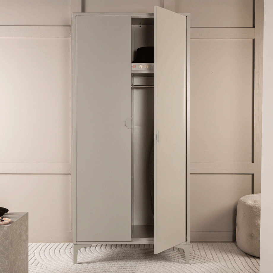 Nohr Kledingkast 'Danyella' 183 x 85cm, kleur Beige Nohr Kledingkast 'Danyella' 183 x 85cm, kleur Beige afbeelding 1