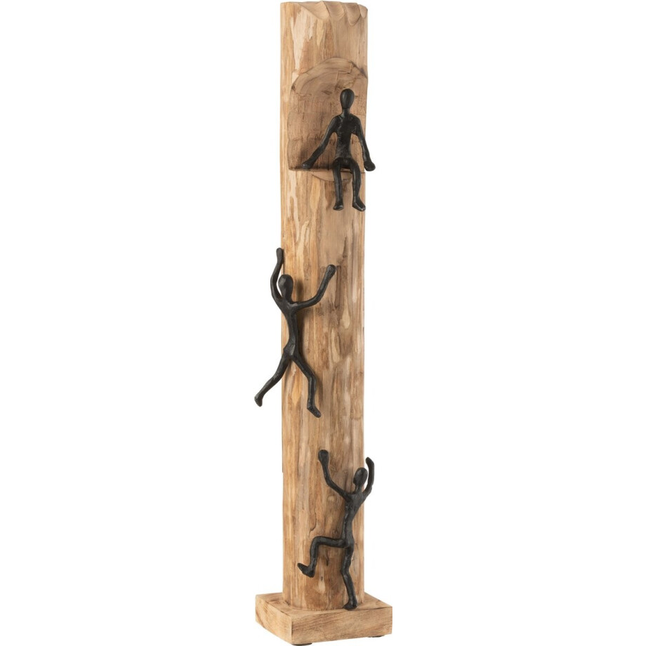 J-Line decoratie Figuren Klimmen - hout/aluminium - zwart J-Line decoratie Figuren Klimmen - hout/aluminium - zwart afbeelding 1