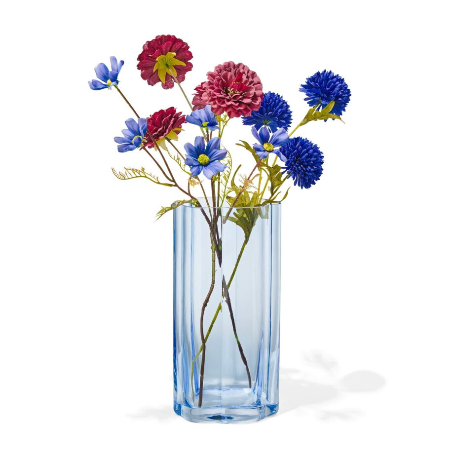 HEMA HEMA Vaas ⌀15x30cm Glas Bloemvorm afbeelding 