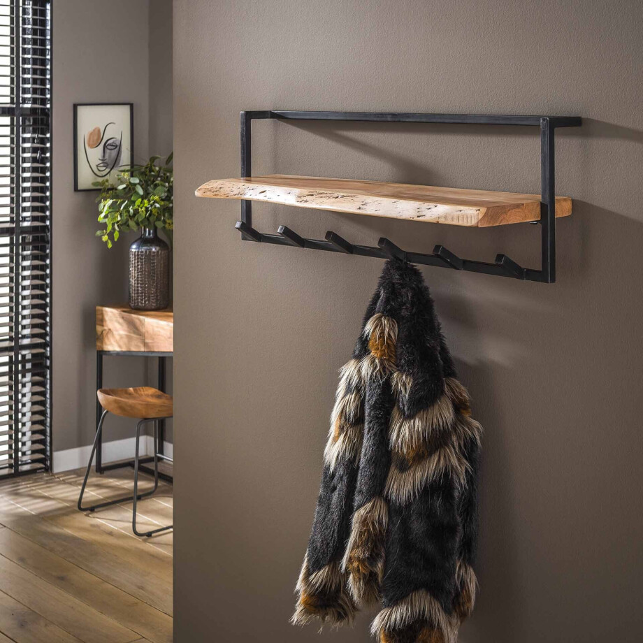 Kapstok 'Mitchell' Massief acaciahout, met 6 haken Kapstok 'Mitchell' Massief acaciahout, met 6 haken afbeelding 1