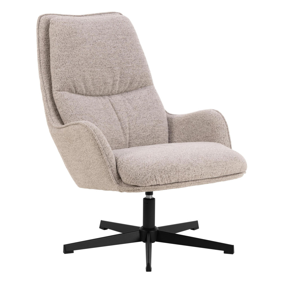 Bendt Draaifauteuil 'Damiano' Bouclé, kleur Beige afbeelding 1