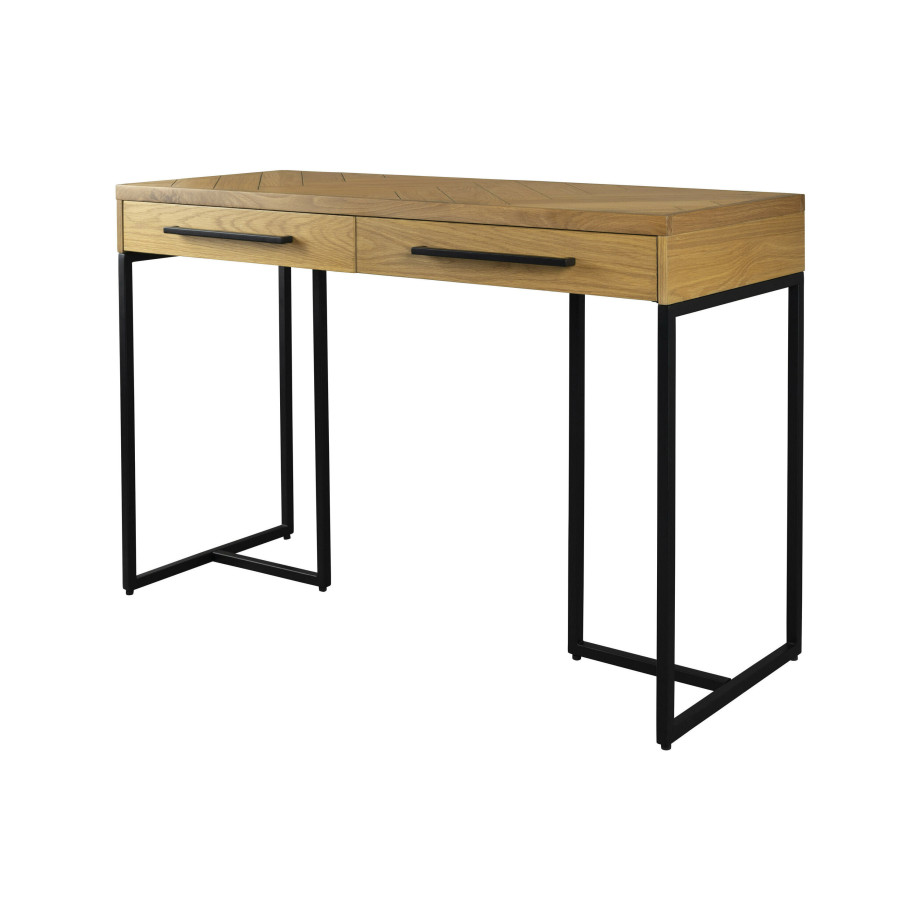 Dutchbone Sidetable 'Class' Eikenhout, 120cm, kleur Naturel afbeelding 1