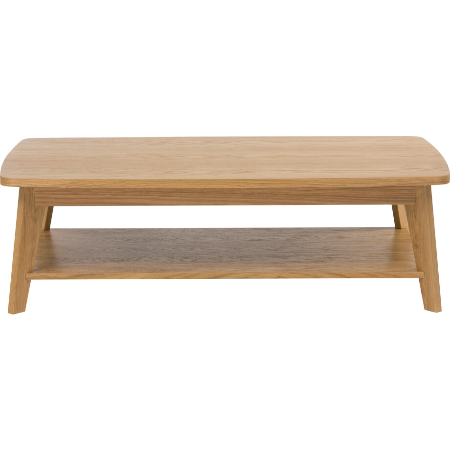 Woodman Salontafel Bórgvin Breedte 115 cm, tijdloos design, met 1 plank, houtfineer eiken afbeelding 1