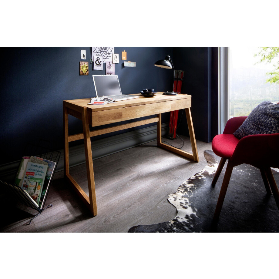 Home affaire Laptoptafel Dura van massief hout, laden met soft-closetechniek afbeelding 1