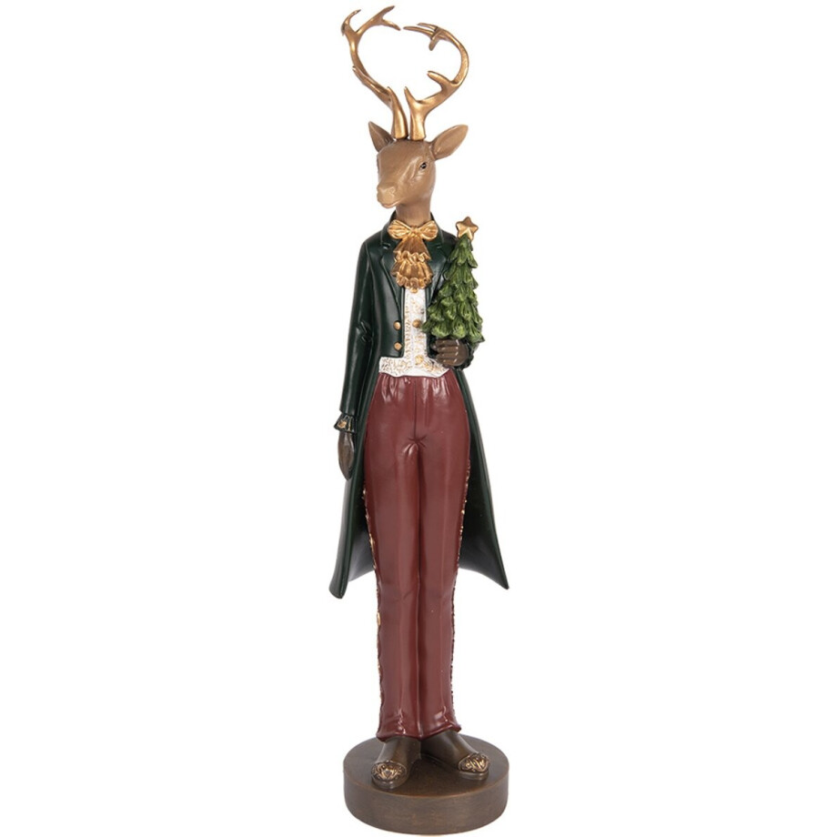 Clayre & Eef Decoratie Beeld Hert 9x9x37 cm Bruin Kunststof Clayre & Eef Decoratie Beeld Hert 9x9x37 cm Bruin Kunststof afbeelding 1