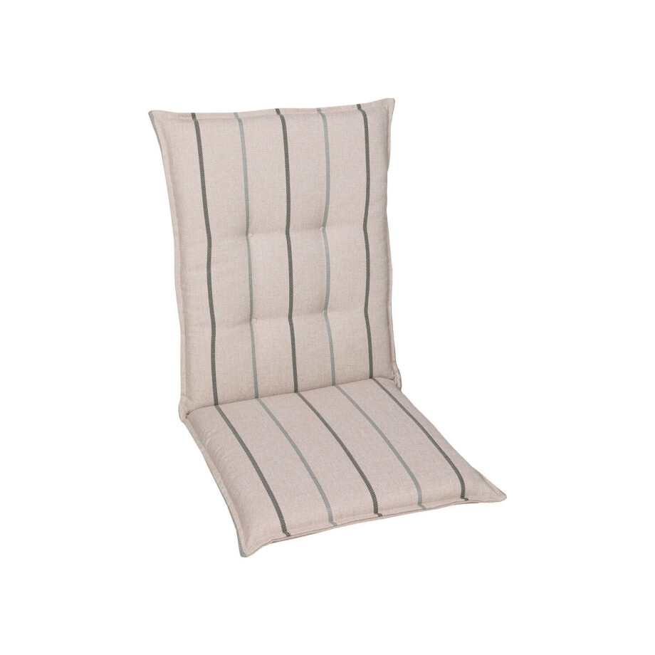 GO-DE Textil Tuinkussen (Stoelkussens voor stoelen met een normale rugleuning, Beige) afbeelding 1
