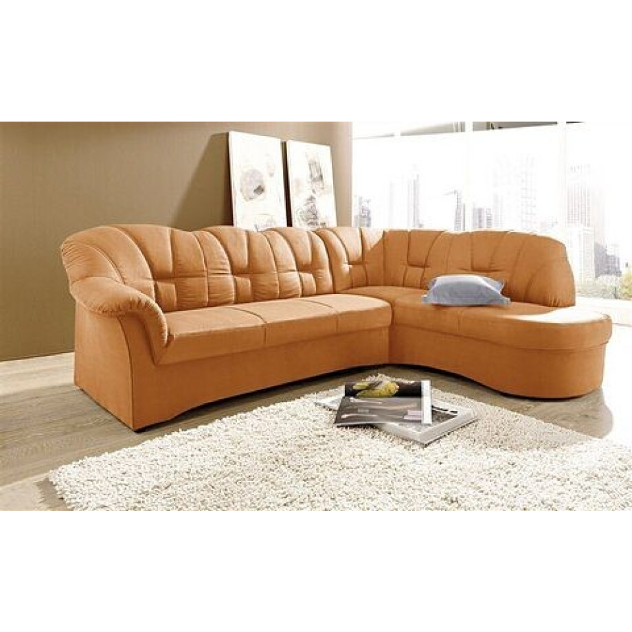 DOMO collection Hoekbank Papenburg, tijdloze rugsteppingen, elegante armleuning, L-vorm afbeelding 1
