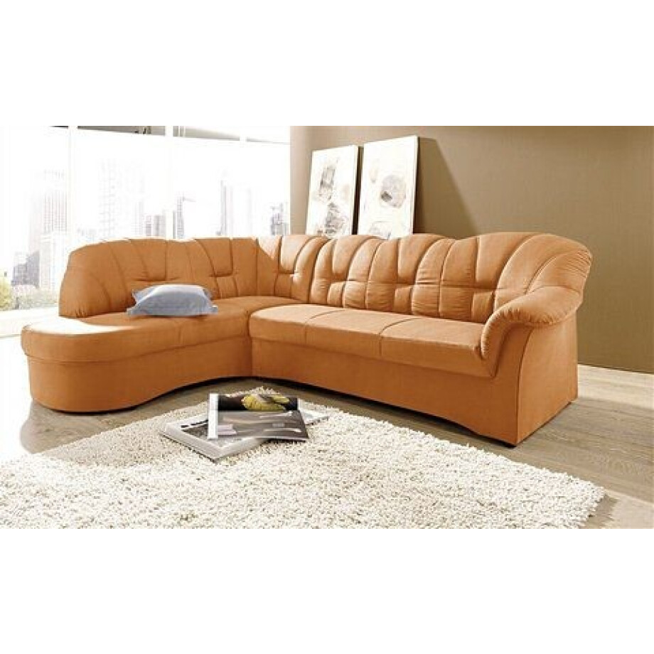 DOMO collection Hoekbank Papenburg, tijdloze rugsteppingen, elegante armleuning, L-vorm afbeelding 1